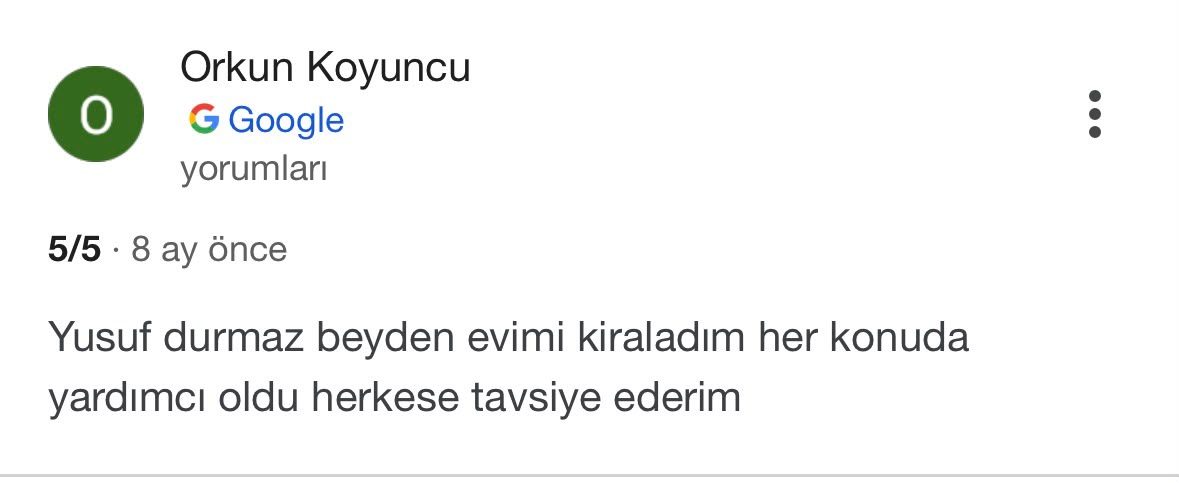 Google müşteri yorumu 13
