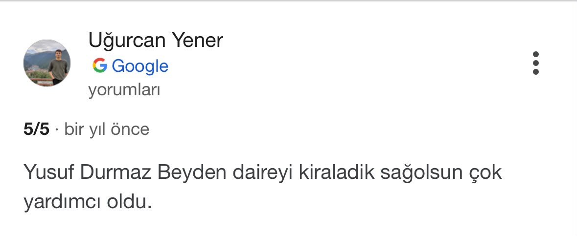 Google müşteri yorumu 2