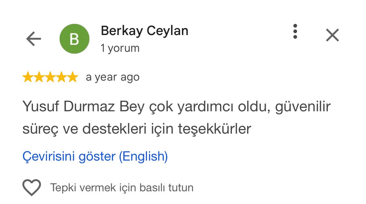 Google müşteri yorumu 5